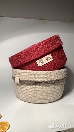 Корзина из хлопкового шнура