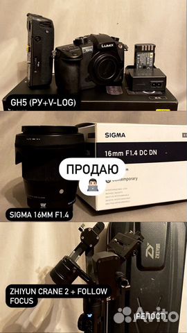 Panasonic gh5 sigma 16mm f1.4 zhiyun crane 2 + fol