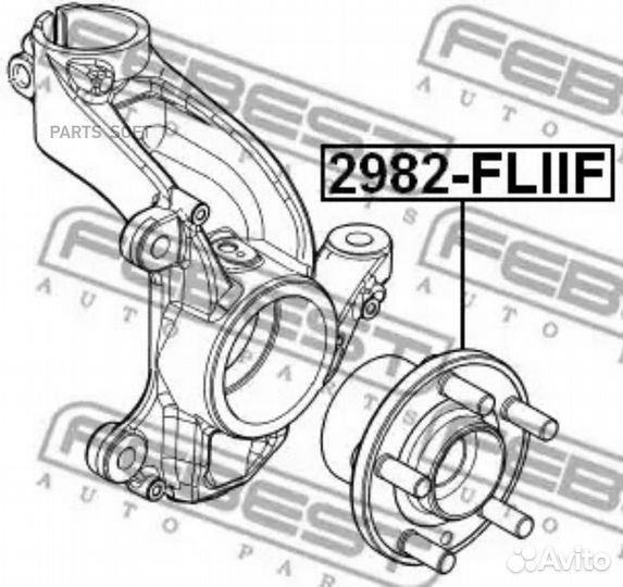 Febest 2982-fliif к-кт подшипника передней ступицы