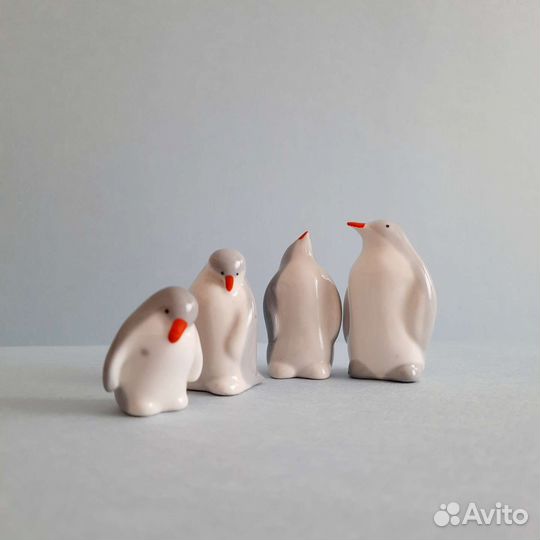 Семья пингвинов лзфи / пингвин СССР фарфор
