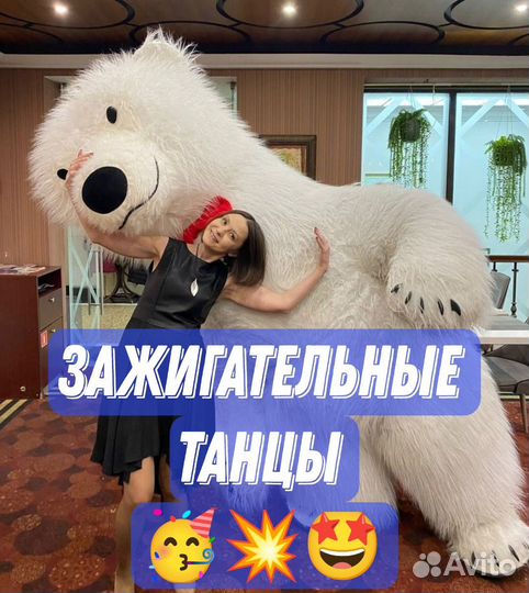 Белый Мишка Поздравление Ростовой Медведь Аниматор