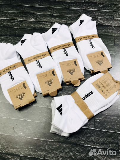 Носки adidas короткие белые унисекс