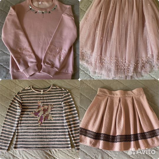 Одежда на девочку 140 146 толстовки, юбки