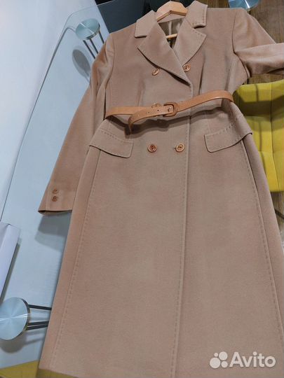 Max Mara пальто кашемир шерсть camel классическое