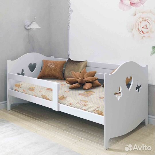 Кроватка высокий борт для малыша берёза сингл