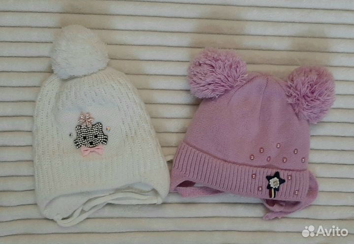 Шапки детские на девочку демисезонные и зимние