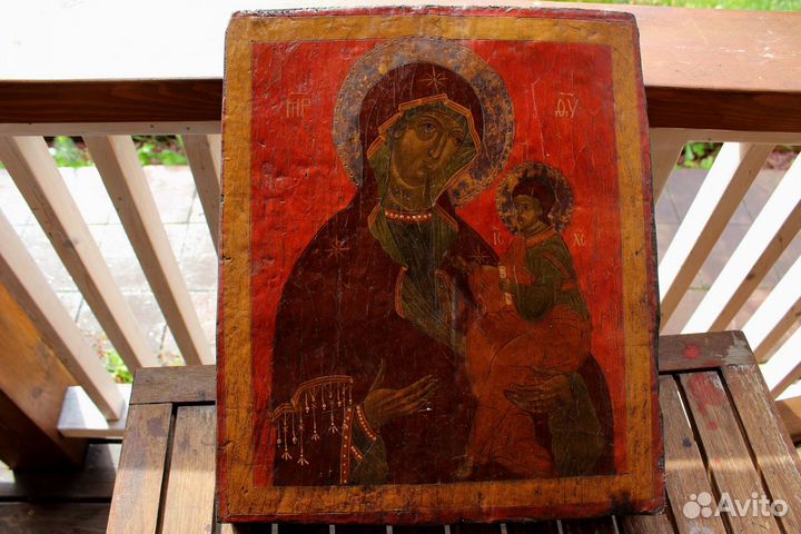 Старинная Икона Богородицы Одигитрия Смоленская