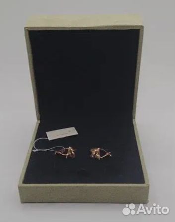 Серьги золотые с бриллиантами (вес 4г) 585 Тринити