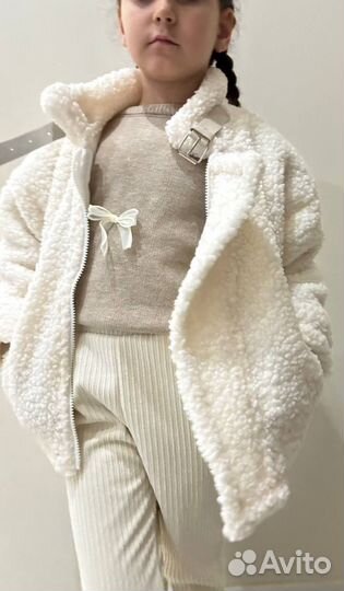 Детская дубленка для девочек