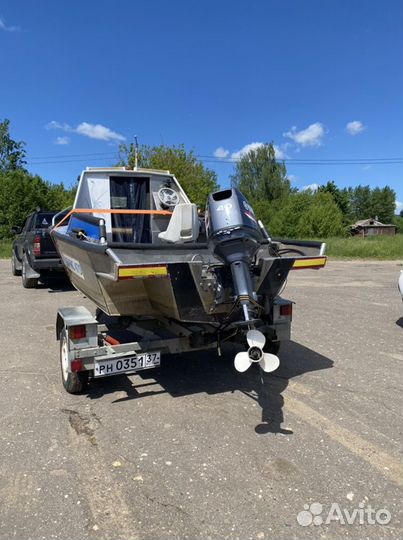 Алюминиевая лодка Абрис 470 с прицепом