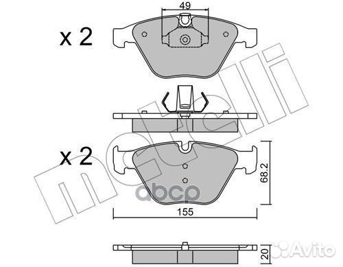 Колодки тормозные BMW 3(E90) /5(E60) 04- перед