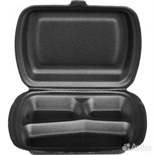 Упаковка Ланч-бокс lbe-3 черный трехсекционный