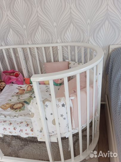 Детская кровать для новорожденных круглая