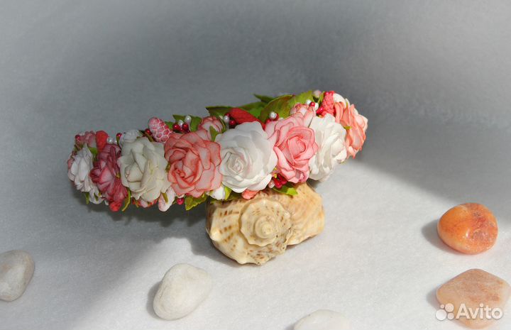 Ободок с цветами