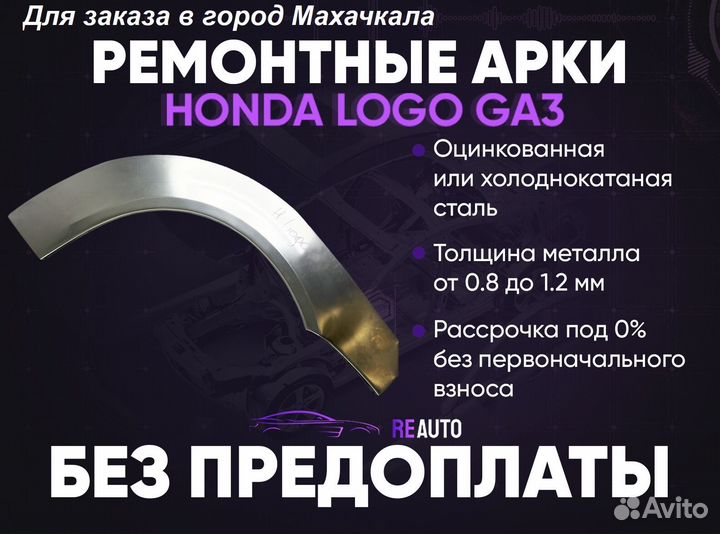 Ремонтные арки на Honda Logo GA3 передние