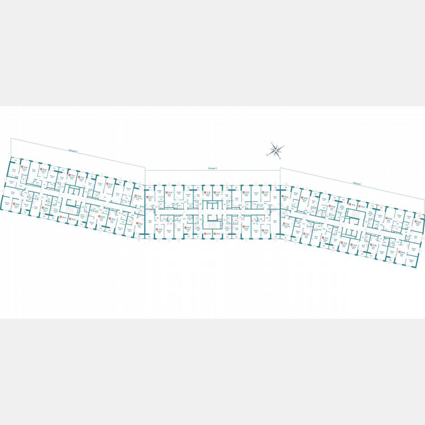 2-к. квартира, 61,6 м², 11/18 эт.