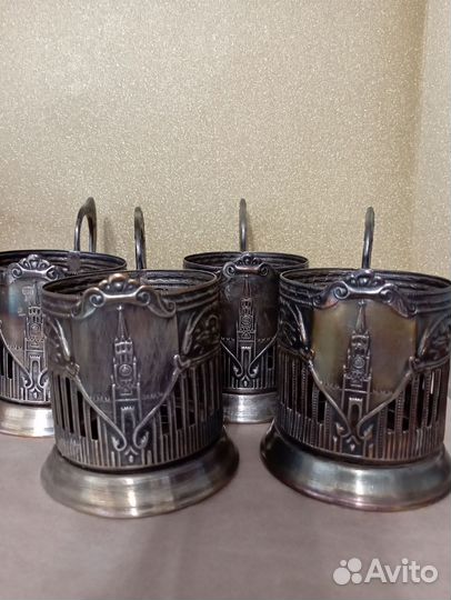 Подстаканники СССР Кремль Спасская Башня