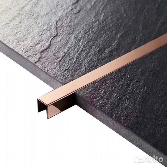 Молдинг П-образный розовое золото глянец