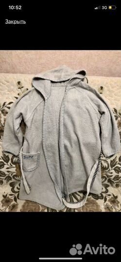 Халатик белый р.86, серый р.104-110