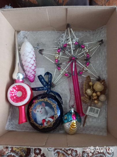 Ёлка искусственная,игрушки ёлочные СССР