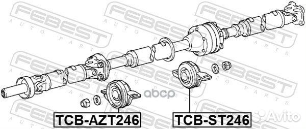 Подшипник подвесной карданного вала TCB-AZT246