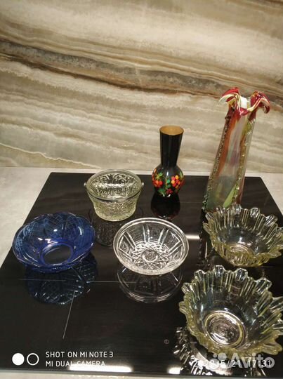 Ваза цветное стекло СССР