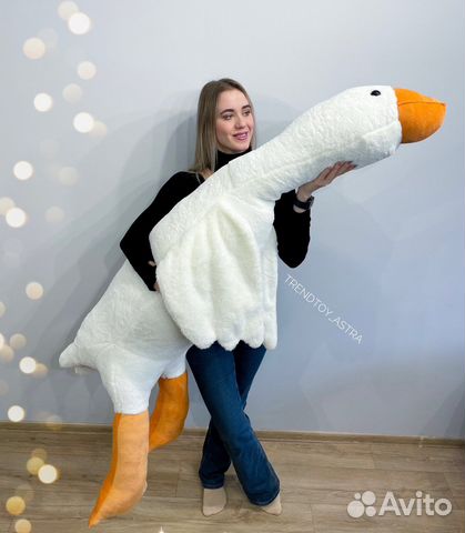Белый гусь мягкая игрушка