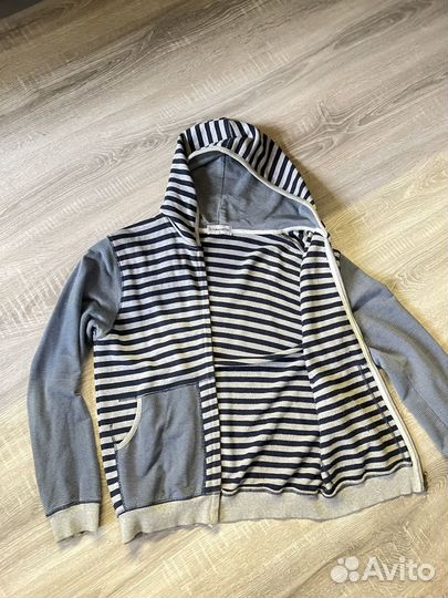 Полосатая zip худи кофта тельняшка