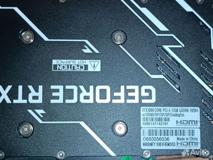 RTX 3060 12 GB KFA2 в идеальном состоянии