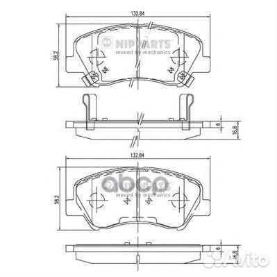 Колодки тормозные hyundai solaris 10/KIA RIO 1
