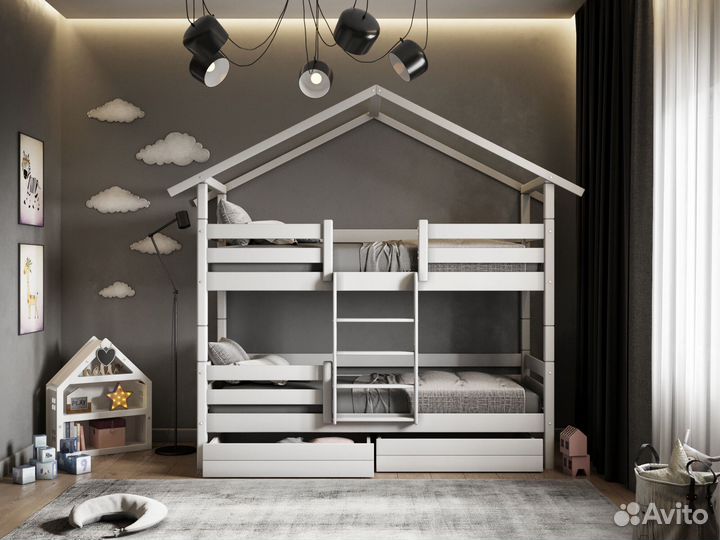 Кровать двухъярусная детская