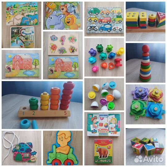 Детские развивающие игрушки деревянные