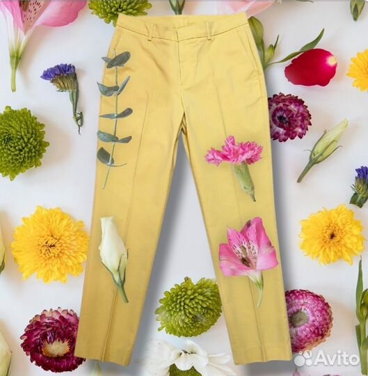 Брюки сливочно-желтого цвета (butter yellow), 44