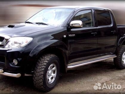 Пороги с листом d-43 Toyota Hilux
