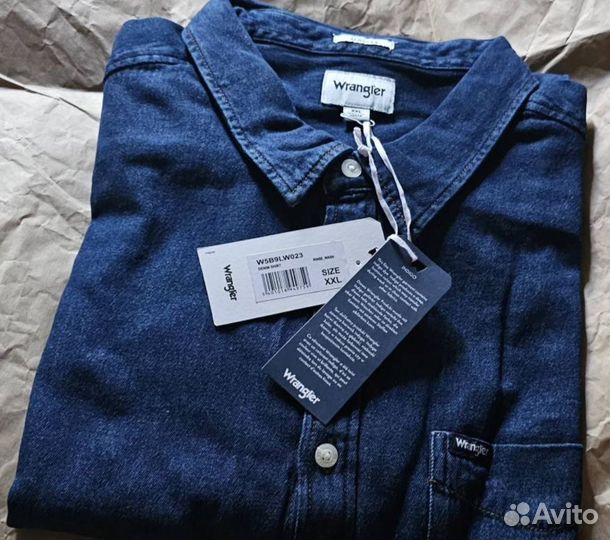 Рубашка джинсовая Wrangler р 2XL хлопок новая ориг