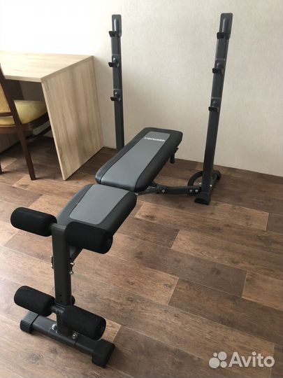Стойка для штанги + Скамья универсальная бу