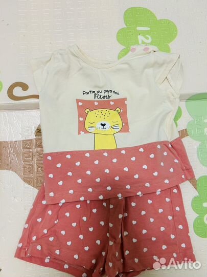 Пакет летних вещей для девочки 80 размер