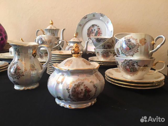сервиз мадонна чайный на 12 персон. сервиз мадонны 12 персон. сервиз мадонна гдр 12 персон. польский сервиз мадонна. сервиз мадонна золотой.