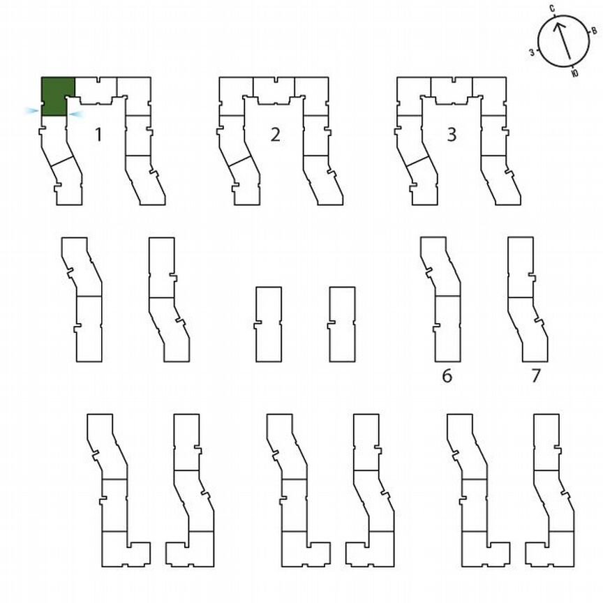 2-к. квартира, 63,3 м², 1/3 эт.