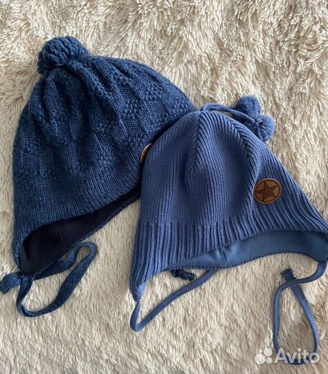 Шапки на мальчика 0-6 мес