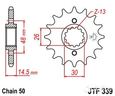 Звезда ведущая JTF339 18RB