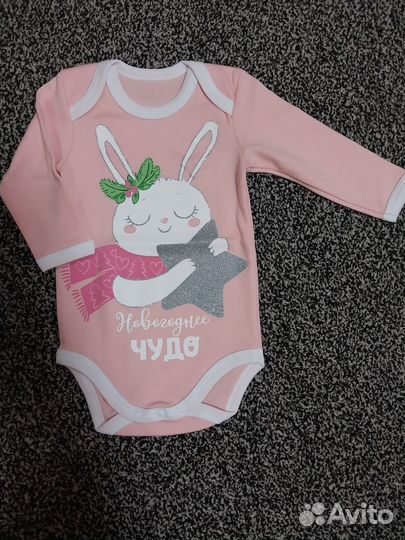 Новогодний боди 62-80