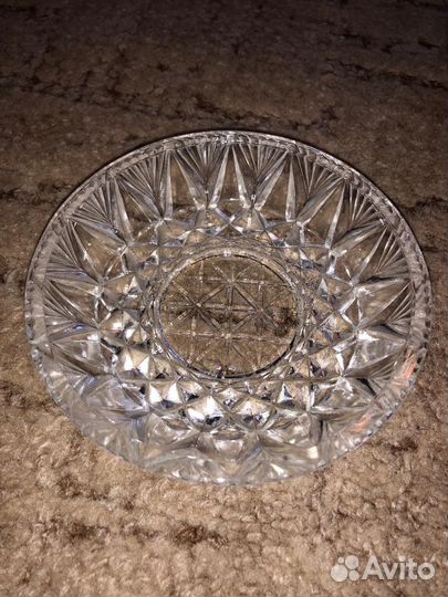 Хрустальная конфетница/вазачка/блюдце СССР