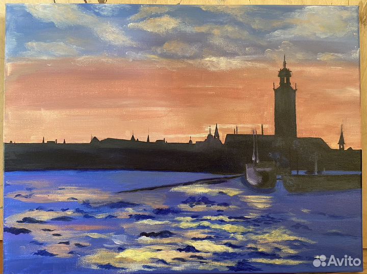 Картина акрилом на холсте