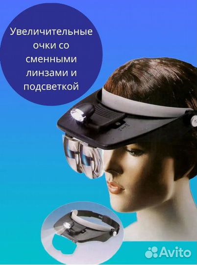 Лупа на голову с подсветкой Kromatech MG81001-A