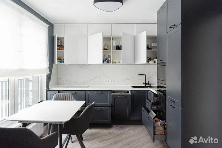 Цена за всю кухню. Серый лофт CN:028439
