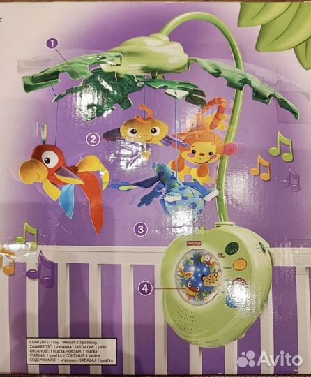 Мобиль на кроватку fisher price tropic