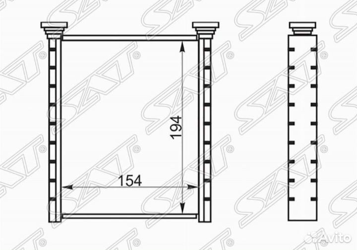 Радиатор отопителя королла