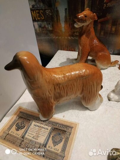 Фарфоровые статуэтки собак лфз