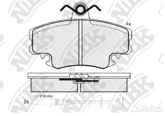 PN0284W-nibk колодки дисковые п Renault Thalia